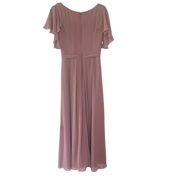 Azazie NWT Alexa Junior Bridesmaid‎ Dress Vintage Mauve Size J14 - Picture 2 of 4